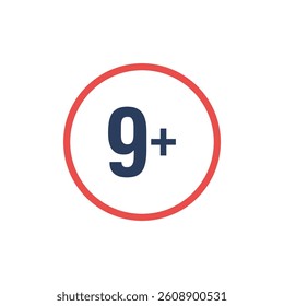 Age Restrictions Limit Sign Icon Template