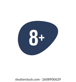 Age Restrictions Limit Sign Icon Template