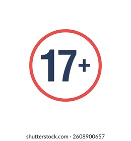 Age Restrictions Limit Sign Icon Template