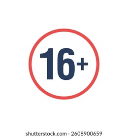 Age Restrictions Limit Sign Icon Template