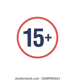 Age Restrictions Limit Sign Icon Template