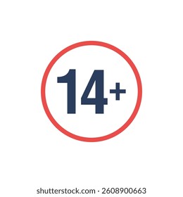 Age Restrictions Limit Sign Icon Template