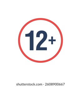 Age Restrictions Limit Sign Icon Template