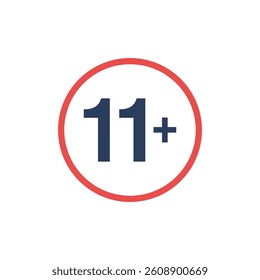Age Restrictions Limit Sign Icon Template