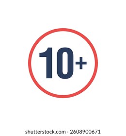 Age Restrictions Limit Sign Icon Template