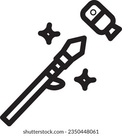 Age Spear Stone Outline Icon