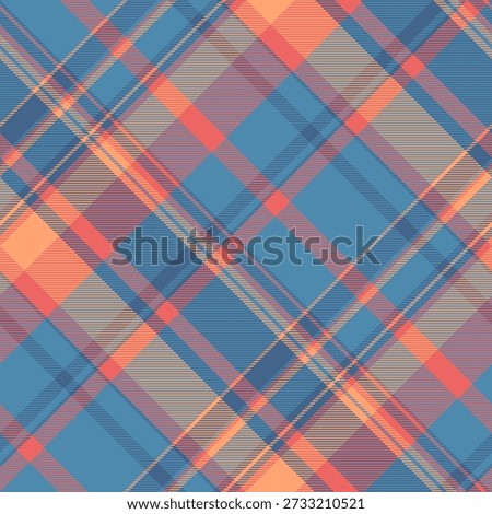 Age texture tartan textile, contour vector check pattern. Infant seamless fabric background plaid in cyan and blue colors palette.