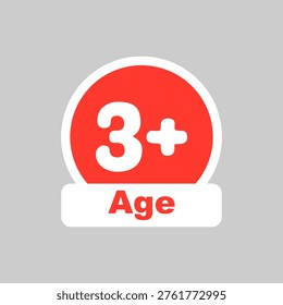 Age Three and Up Label