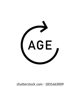 Age Vector Icon on white background. Stock icon