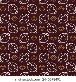Age wonderful trendy multicolor repeating pattern vector illustration background