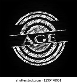 Age written with chalkboard texture