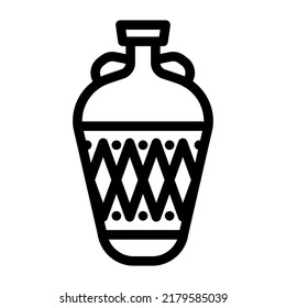 vector de icono de línea de ánfora envejecida. signo de ánfora envejecida. símbolo de contorno aislado ilustración negra
