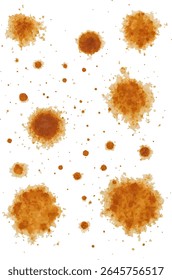 Papel bege envelhecido com manchas de ferrugem marrom espalhadas, oferecendo uma textura vintage e úmida. Ideal para projetos retrô, arte grunge ou projetos históricos.
