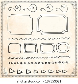aged border and design part line classic vegetation wildflower nails star fingers isolated boundary leaf drawn sign ornate heart aged science classical twirl banner printout manuscript writing divider
