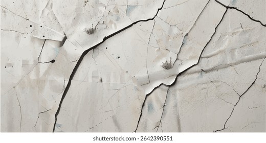 Parede de concreto rachado envelhecido com textura de cimento cinza - Fundo industrial grunge para temas de design e construção