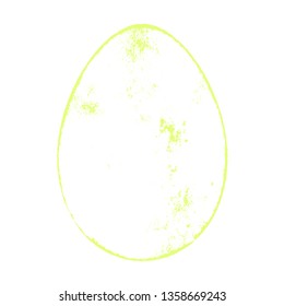 Aged distress Easter holiday symbol for your design. Grunge easter egg color texture isolated on a white background. EPS10 vector