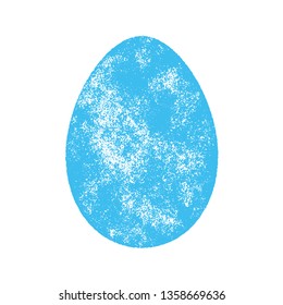 Aged distress Easter holiday symbol for your design. Grunge easter egg color texture isolated on a white background. EPS10 vector