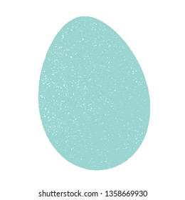 Aged distress Easter holiday symbol for your design. Grunge easter egg color texture isolated on a white background. EPS10 vector