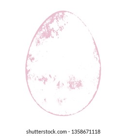 Aged distress Easter holiday symbol for your design. Grunge easter egg color texture isolated on a white background. EPS10 vector