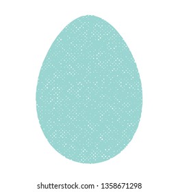 Aged distress Easter holiday symbol for your design. Grunge easter egg color texture isolated on a white background. EPS10 vector