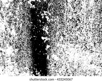Aged distressed paint on the wall vector texture overlay. Abstract black and white grunge background