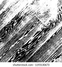 Aged dried board creative element. Grunge old wood black cover template. Wooden dry planks diagonal distressed overlay texture with knot. Weathered rural grainy timber backdrop. EPS10 vector.