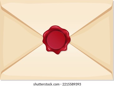 Altersumschlag mit rotem Gummistempel