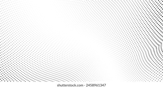 Aged halftone noise gradient texture. Grunge dirty speckles and spots background. White and black faded sand grain wallpaper.vector