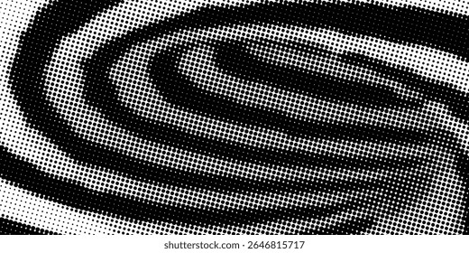 Textura de gradiente de ruído de meio-tom antigo. Grunge manchas sujas e fundo de manchas. Papel de parede de grãos de areia desbotado branco e preto. Fundo de quadrinhos horizontal pixelado retro. Pop-art de vetor arenoso
