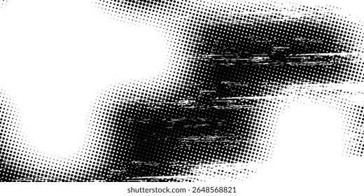 Textura de gradiente de ruído de meio-tom antigo. Grunge manchas sujas e fundo de manchas. Branco e preto desbotado areia grão papel de parede moderno
