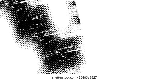 Textura de gradiente de ruído de meio-tom antigo. Grunge manchas sujas e fundo de manchas. Branco e preto desbotado areia grão papel de parede moderno
