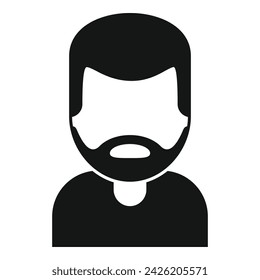 Aged individual beard icon simple vector. Fashion style. Model aged human