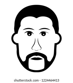 
Aged man line icon, human avatar 
