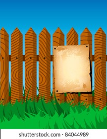 Aged note on a fence