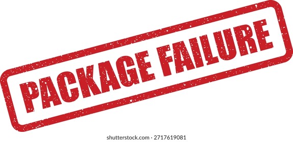 Um carimbo antigo de falha de pacote que significa um problema de entrega ou um processo incompleto. Ideal para exibir estados de erro em aplicativos de envio.