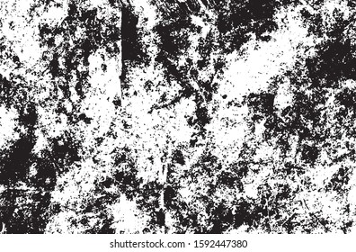 Aged painted wall texture. Grainy messy overlay of empty, aging, scratched wall. Grunge rough dirty background. Vector Illustration. Black isolated on white background. EPS10.