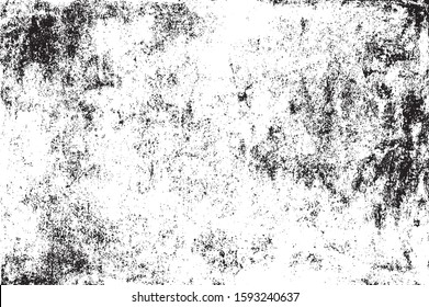 Aged painted wall texture. Grainy messy overlay of empty, aging, scratched wall. Grunge rough dirty background. Vector Illustration. Black isolated on white background. EPS10.