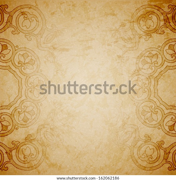 Aged Paper Background Round Seamless Ornament Stock Vector (Royalty ...