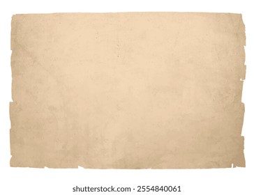 Aged paper background texture with torn ripped edges. Old vintage faded paper or parchment