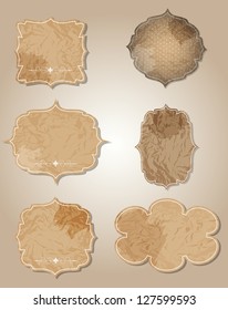 aged paper labels vector illustration