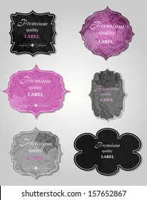 aged paper labels vector illustration