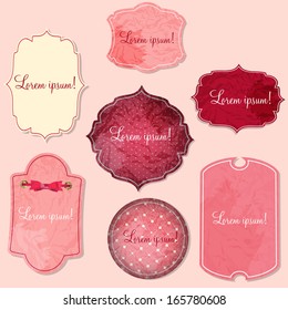 aged paper labels vector illustration