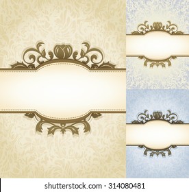 Aged Parchment Royal Background: A luxurious background for presenting content to impress. Comes in set of three. Good for wedding invitations.  