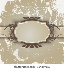 Aged with scuffed spots and scratches paper texture, may use as background vector pattern with calligraphic
