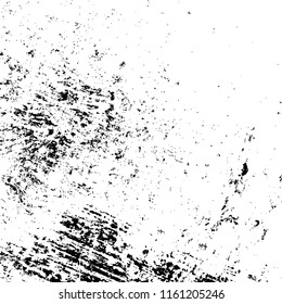 Aged splatter crumb wall backdrop. Distressed spray grainy overlay texture. Grunge dust messy background. Dirty powder rough empty cover template. Weathered drips aging design element. EPS10 vector.