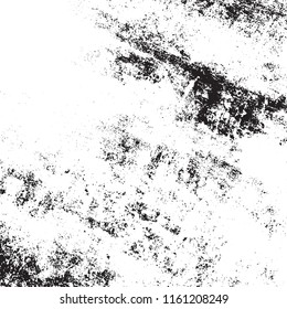 Aged splatter crumb wall backdrop. Distressed spray grainy overlay texture. Grunge dust messy background. Dirty powder rough empty cover template. Weathered drips aging design element. EPS10 vector.