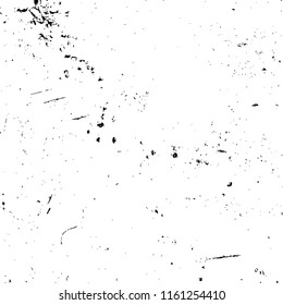 Aged splatter crumb wall backdrop. Distressed spray grainy overlay texture. Grunge dust messy background. Dirty powder rough empty cover template. Weathered drips aging design element. EPS10 vector.