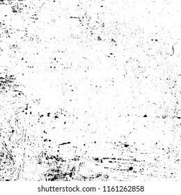 Aged splatter crumb wall backdrop. Distressed spray grainy overlay texture. Grunge dust messy background. Dirty powder rough empty cover template. Weathered drips aging design element. EPS10 vector.