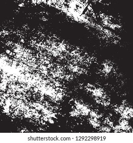 Aged splatter crumb wall backdrop. Distressed spray grainy overlay texture. Grunge dust messy background. Dirty powder rough empty cover template. Weathered drips aging design element. EPS10 vector. 