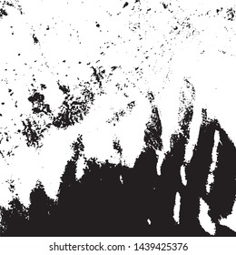 Aged splatter crumb wall backdrop. Distressed spray grainy overlay texture. Grunge dust messy background. Dirty powder rough empty cover template. Weathered drips aging design element. EPS10 vector.